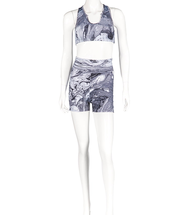 2-teiliges Set für Damen, Batik-Yoga-Leggings, Sport-Set, BH, Fitness, Yoga-Kleidung, Aktivkleidung