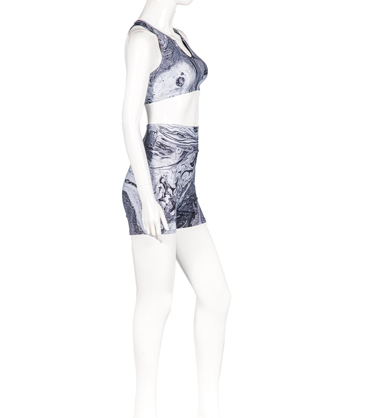2-teiliges Set für Damen, Batik-Yoga-Leggings, Sport-Set, BH, Fitness, Yoga-Kleidung, Aktivkleidung