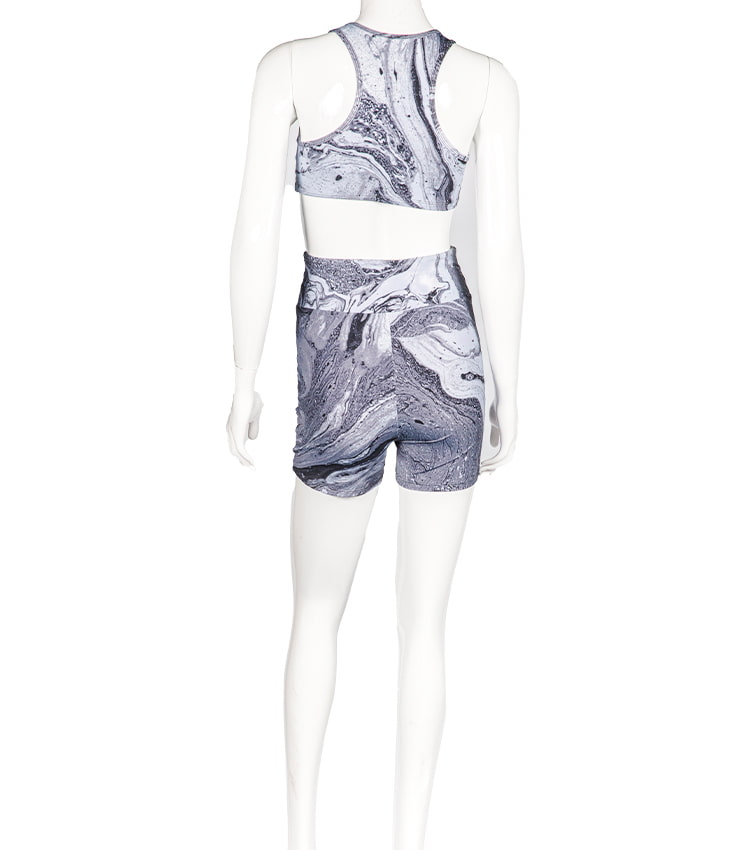 2-teiliges Set für Damen, Batik-Yoga-Leggings, Sport-Set, BH, Fitness, Yoga-Kleidung, Aktivkleidung