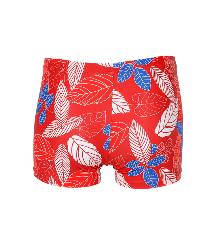 Badeshorts mit leuchtend rotem Zweig-Print