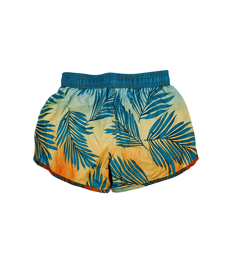 Strandshorts mit Sonnenuntergangspalmen-Print-Atmosphäre